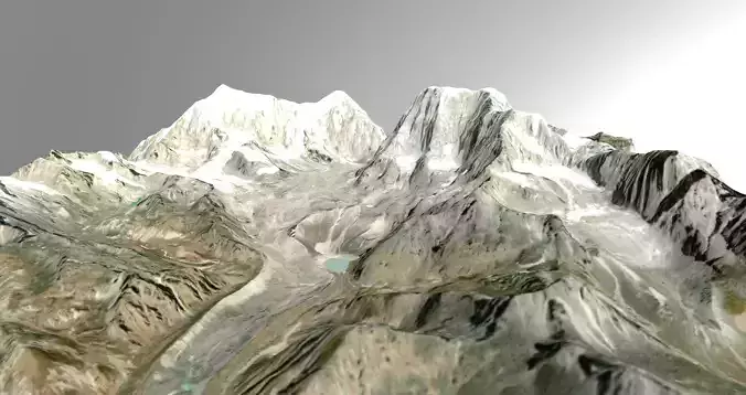 Mountain Valley Nepal Free 3D model