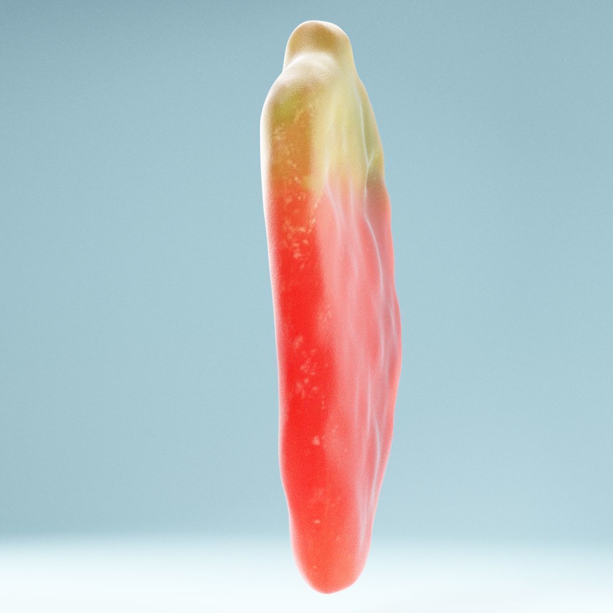 Jelly Strawberry Low-poly 3D model_3