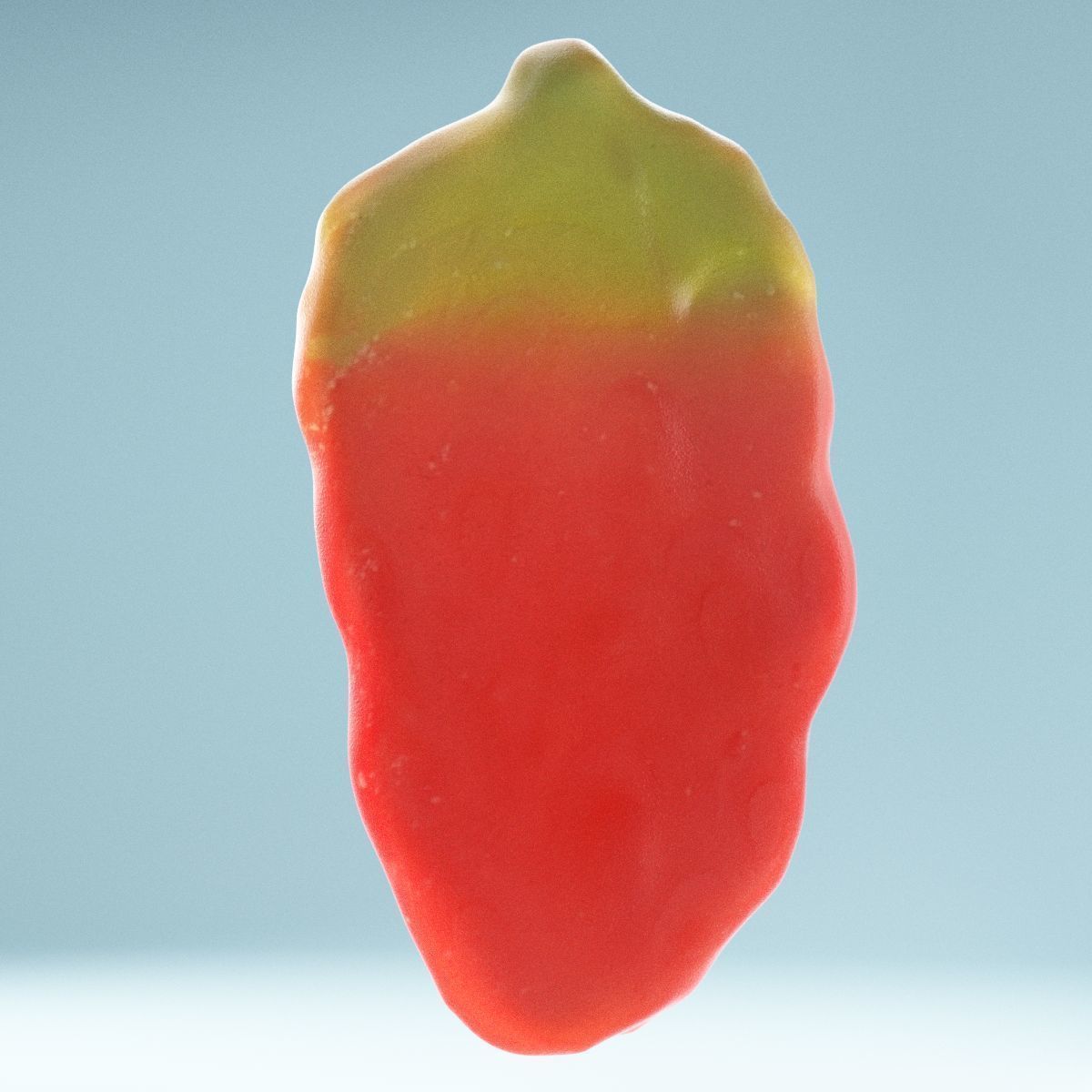 Jelly Strawberry Low-poly 3D model_1