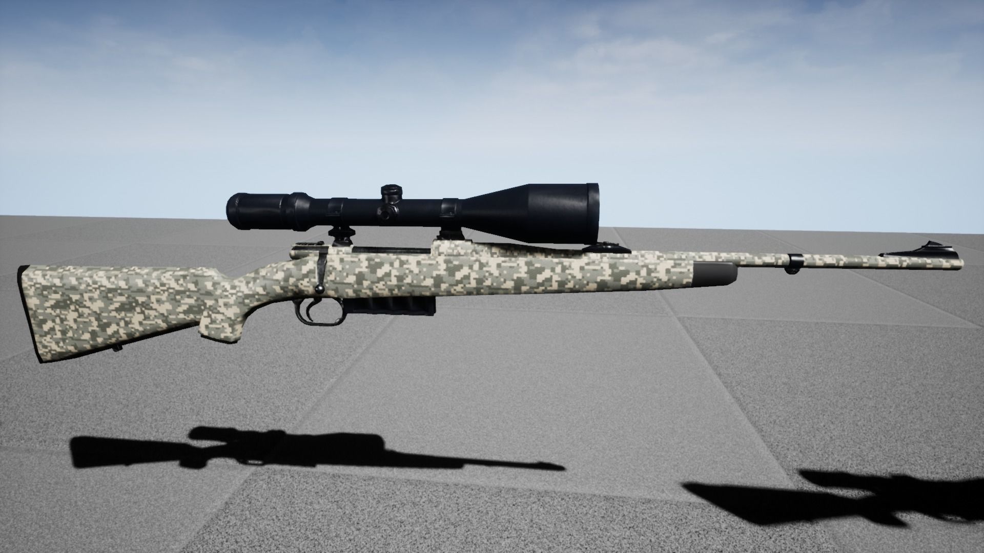 Hunting Rifle Pack Low-poly 3D model_3