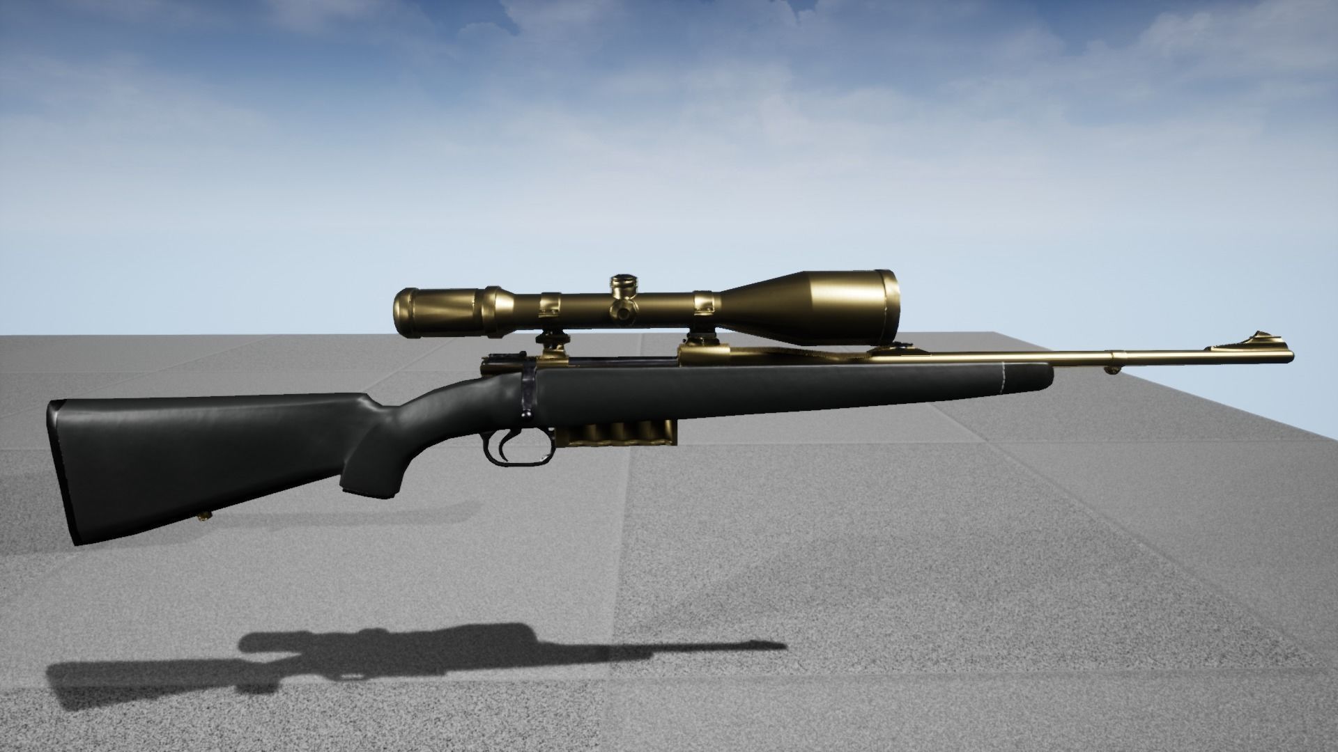 Hunting Rifle Pack Low-poly 3D model_5