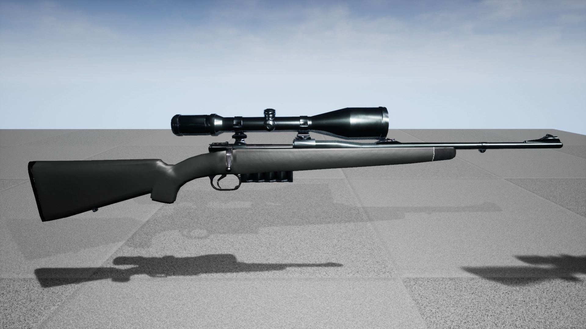 Hunting Rifle Pack Low-poly 3D model_4