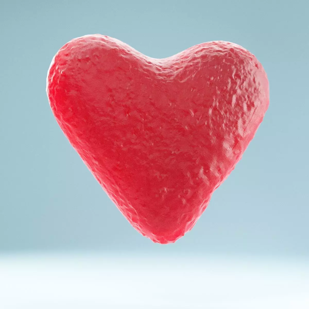 Heart Red White Low-poly 3D model_0