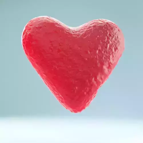 Heart Red White Low-poly 3D model