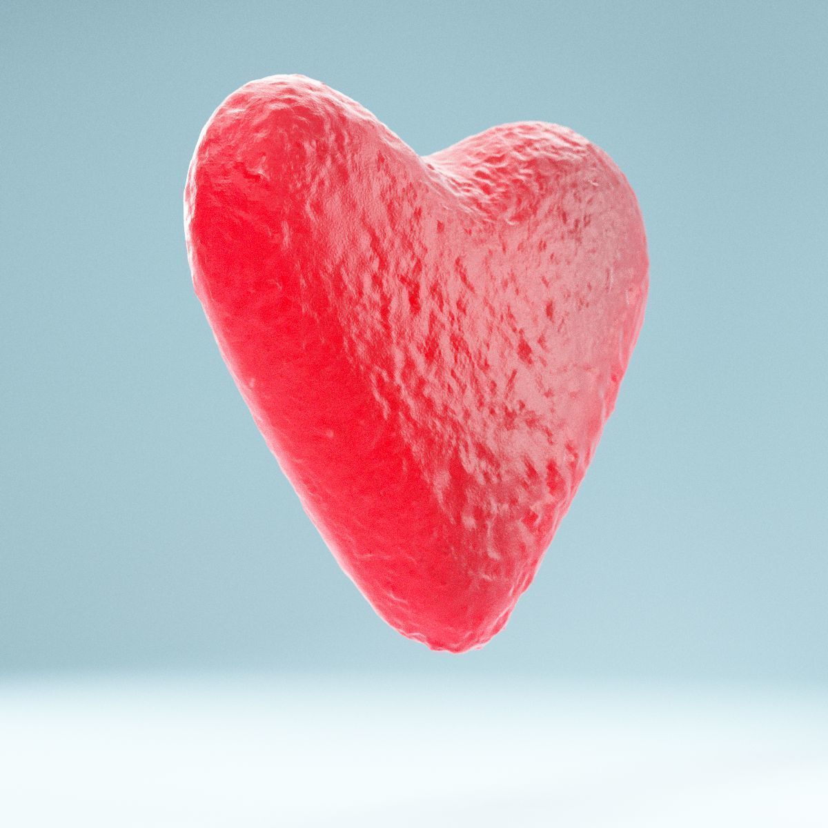 Heart Red White Low-poly 3D model_1