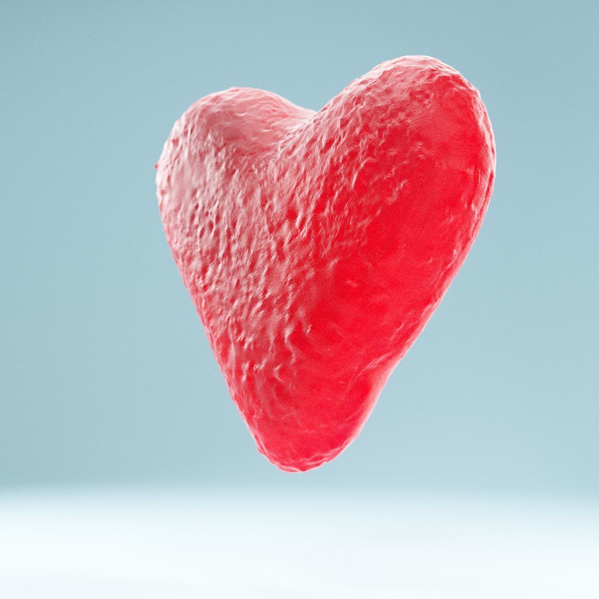 Heart Red White Low-poly 3D model_10