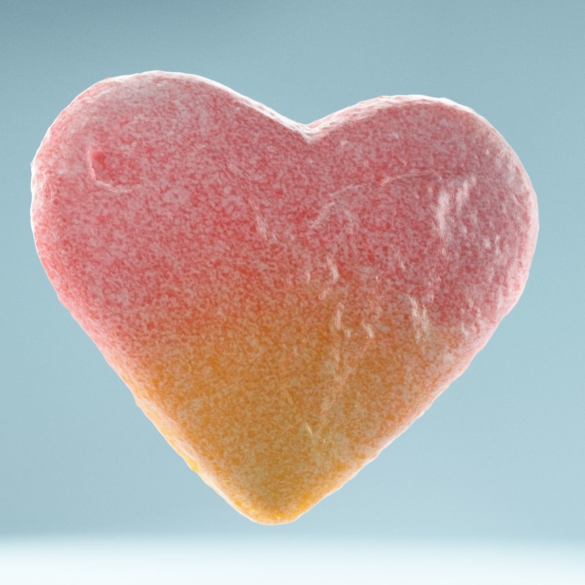 2 Color Sour Heart Low-poly 3D model_6