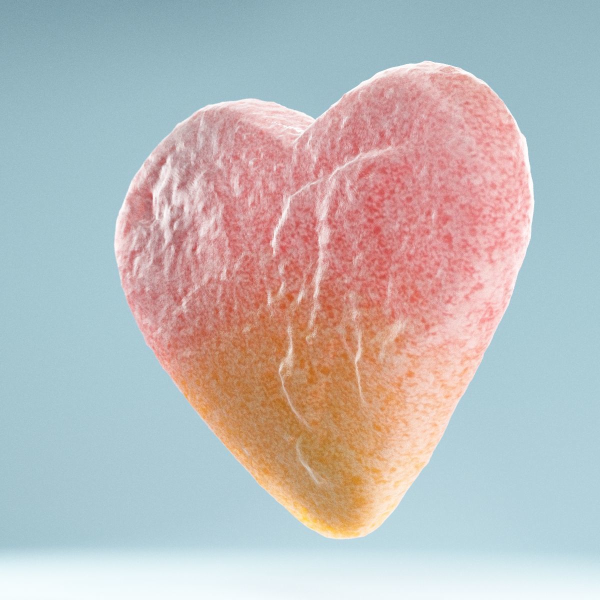 2 Color Sour Heart Low-poly 3D model_4