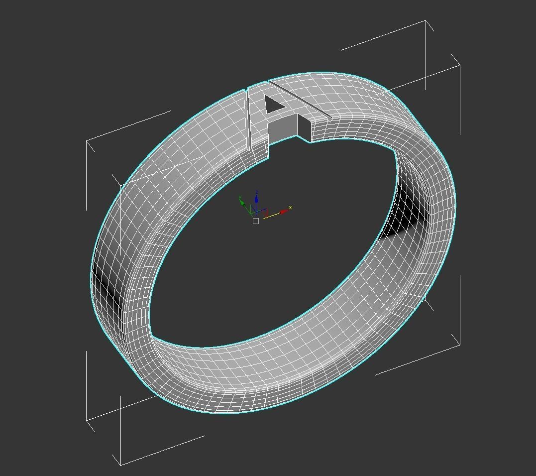 110119 R Usual classic rings with letters  3D print model_10