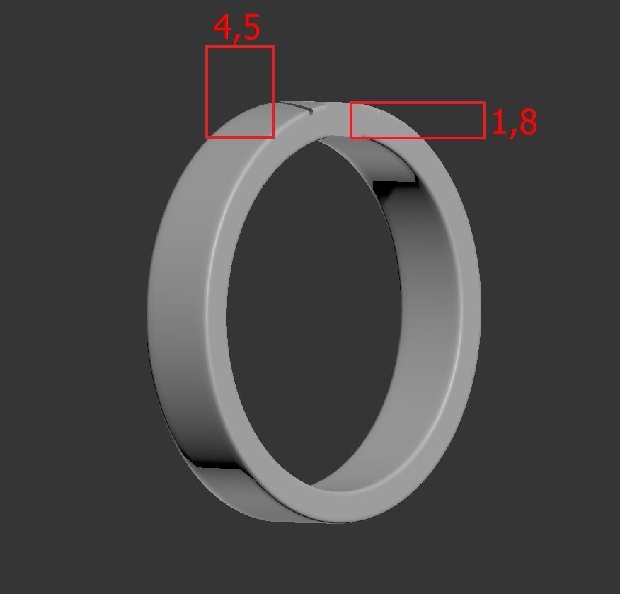 110119 R Usual classic rings with letters  3D print model_12