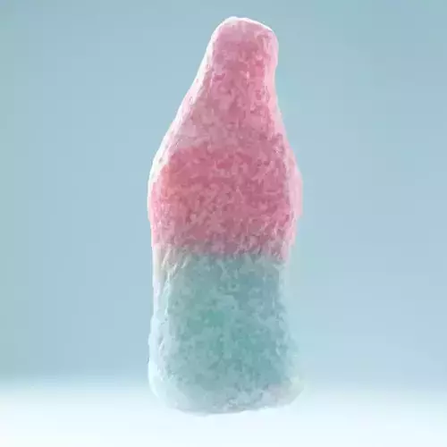 Bottle Blue Pink Low-poly 3D model