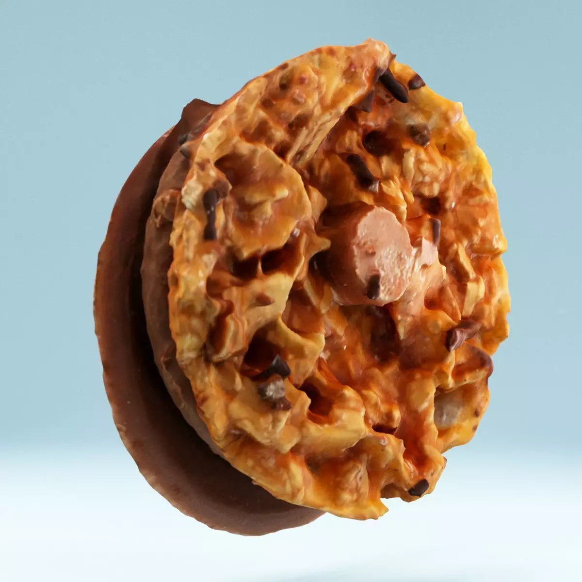 Caramel Chocolate Candy Low-poly 3D model