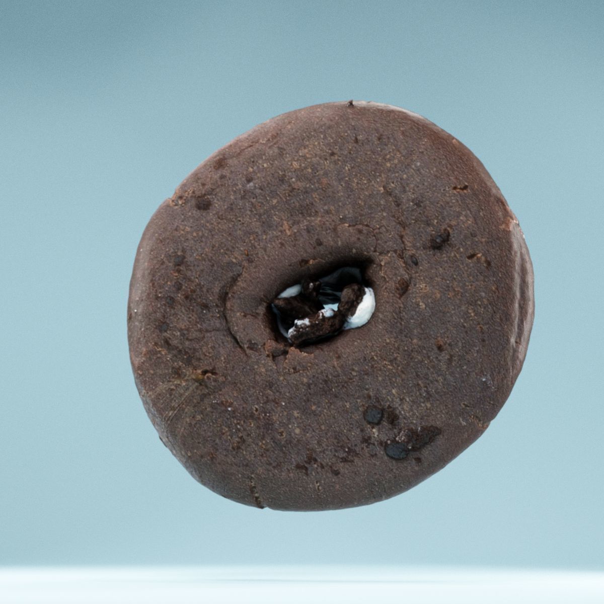 Frosty Chocolate Donut Low-poly 3D model_6