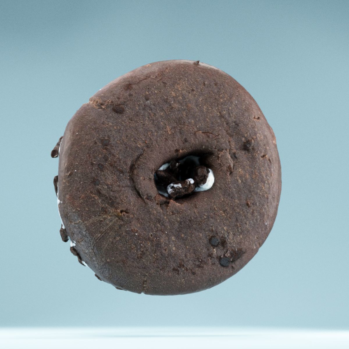 Frosty Chocolate Donut Low-poly 3D model_7