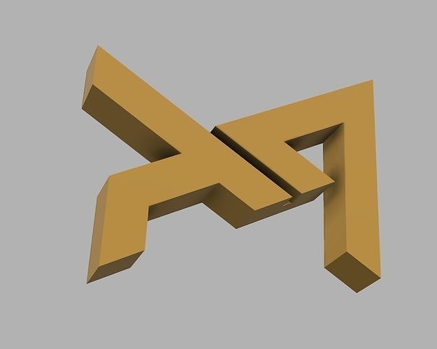 AD Logo Paper Weight 3D print model