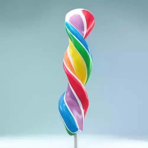 Stick Candy Lolly Low-poly 3D model