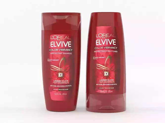 LOreal Paris Elvive Shampoo and Conditioner 3D model