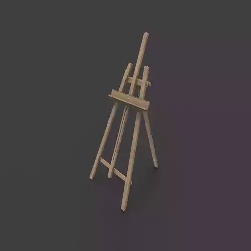 Rigged Easel Low-poly 3D model