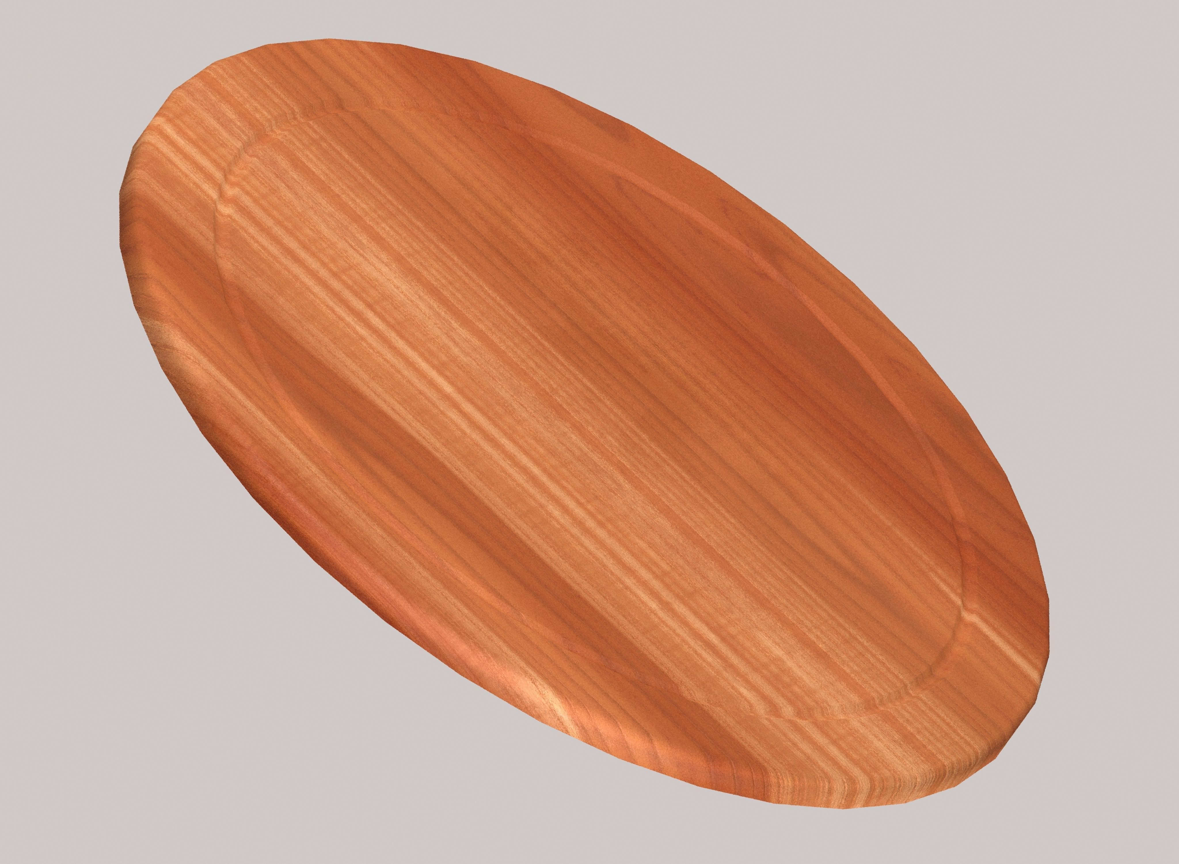 Wooden chopping board Free low-poly 3D model_1
