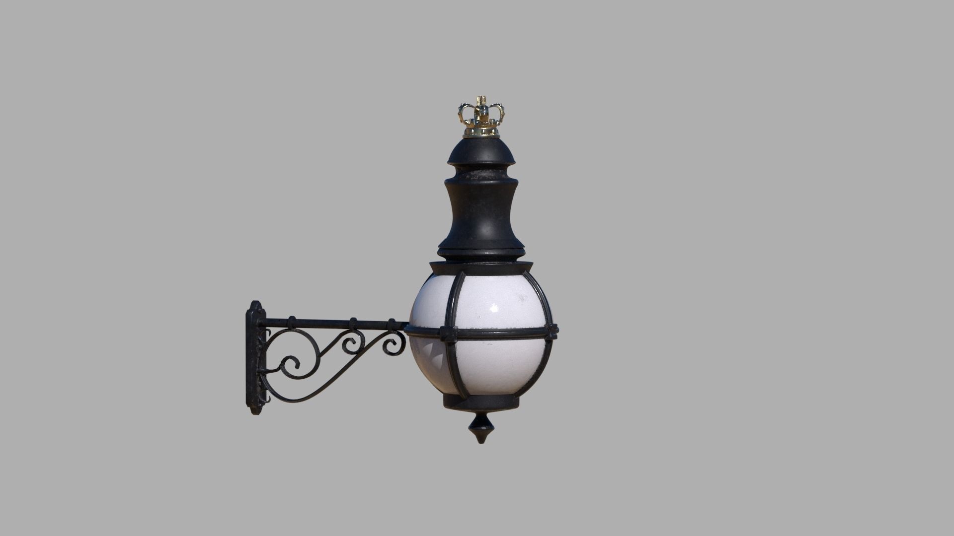 wall lamp Low-poly 3D model_8