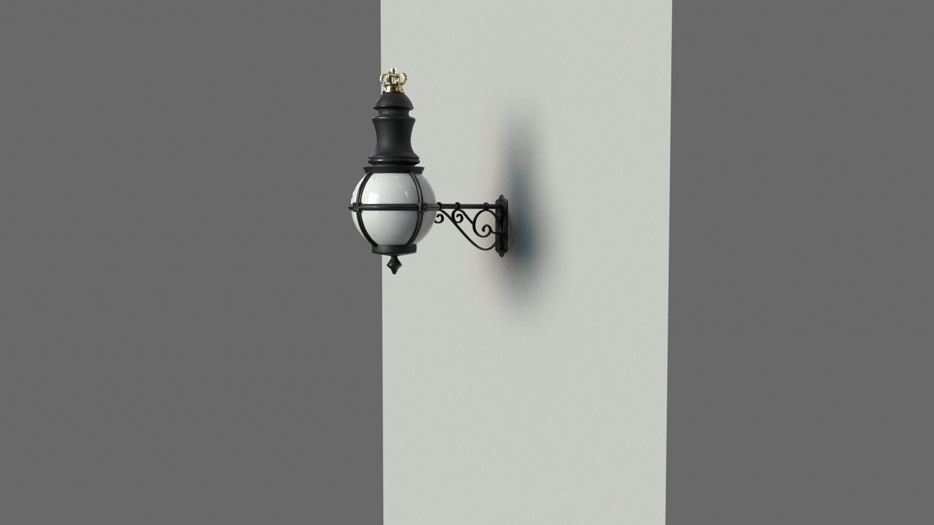 wall lamp Low-poly 3D model_2