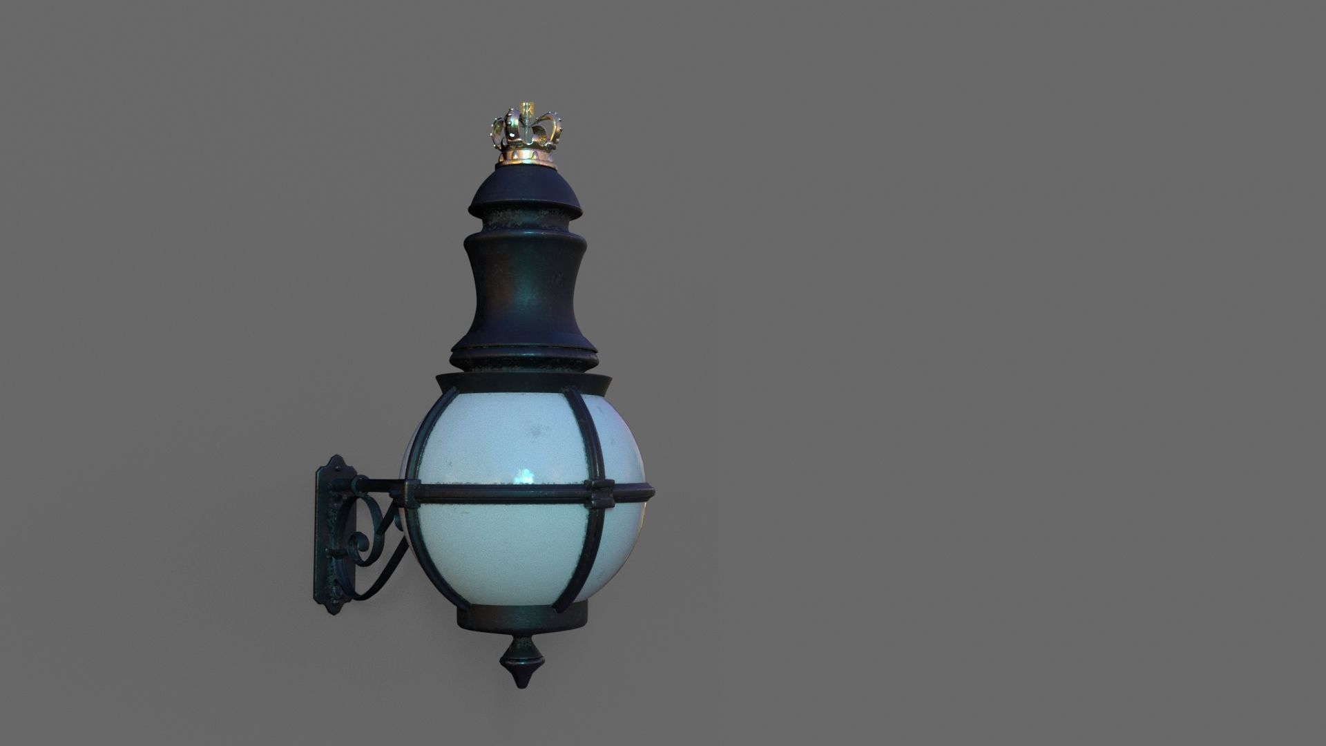 wall lamp Low-poly 3D model_5