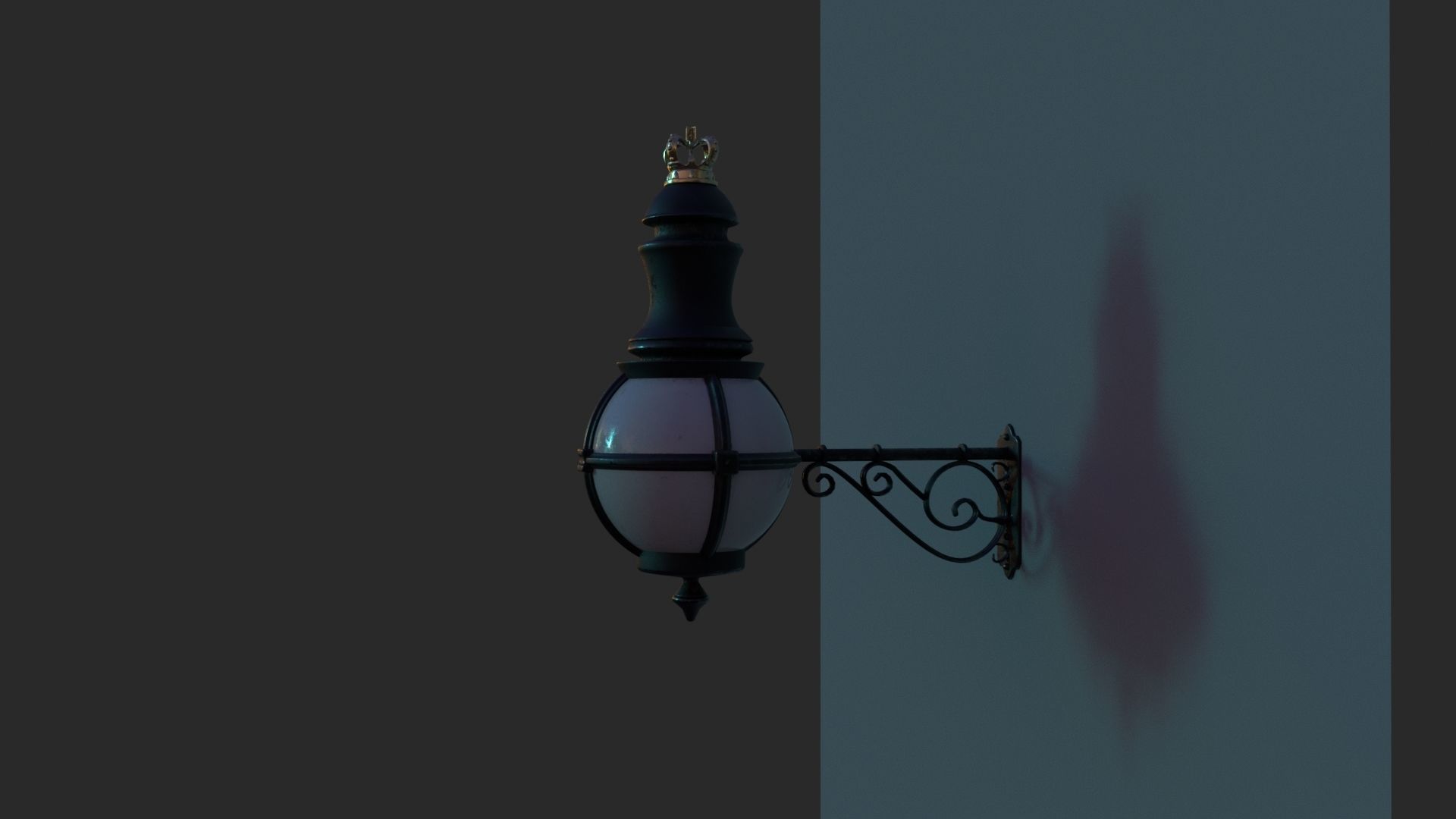 wall lamp Low-poly 3D model_7