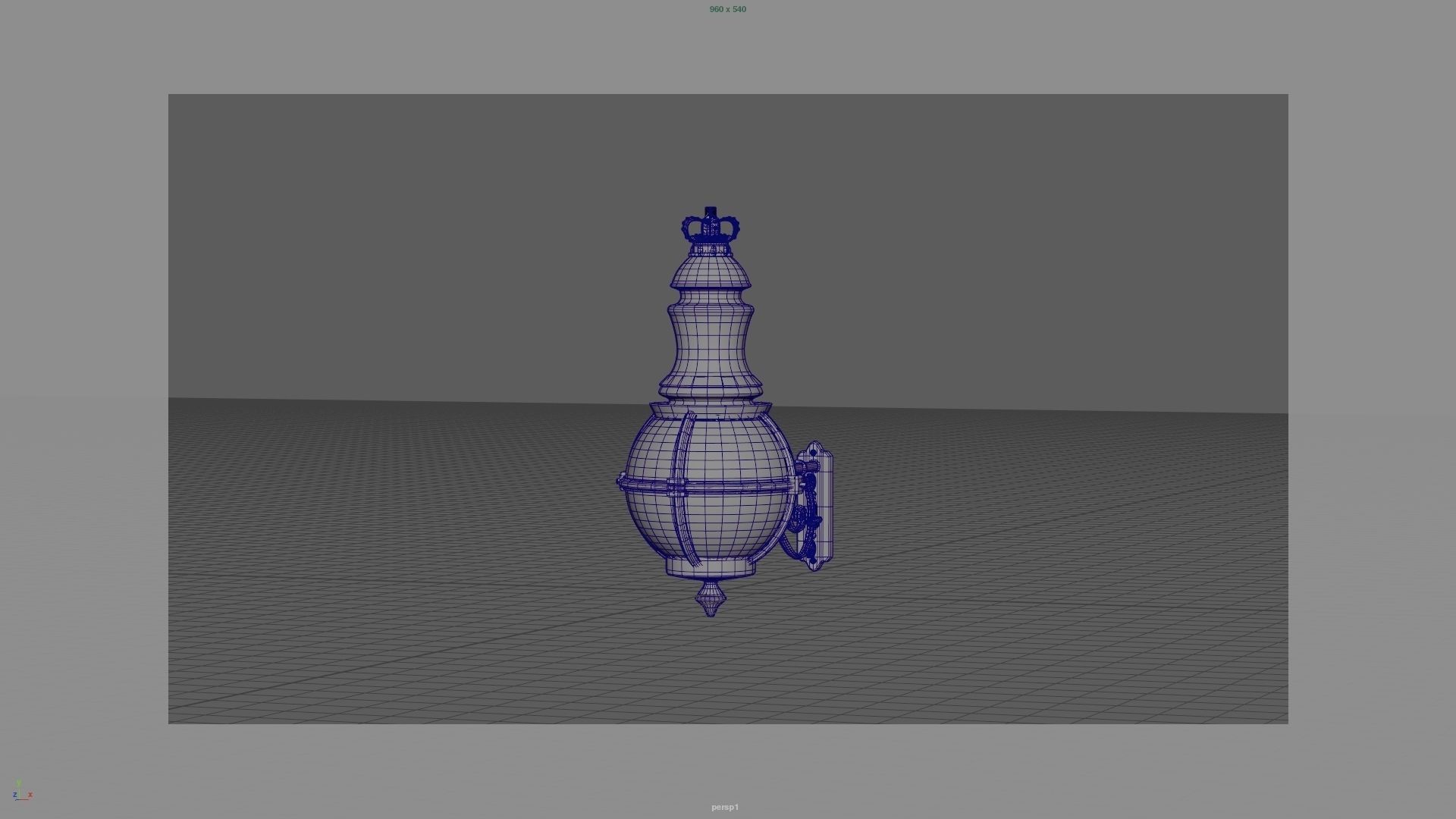 wall lamp Low-poly 3D model_16