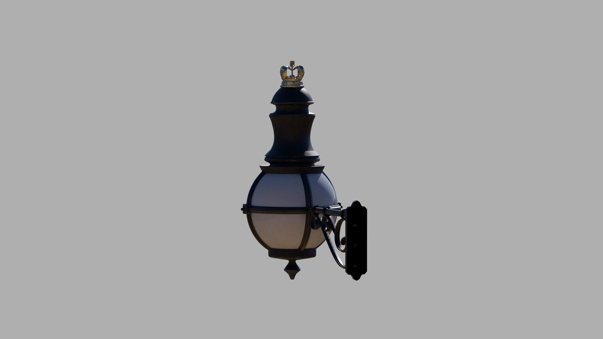 wall lamp Low-poly 3D model_12