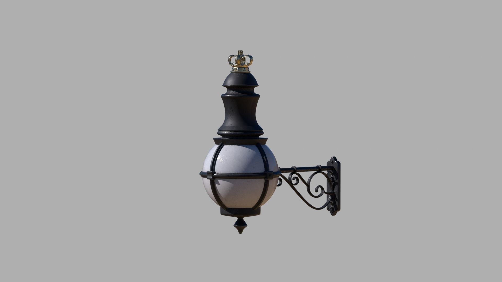 wall lamp Low-poly 3D model_10