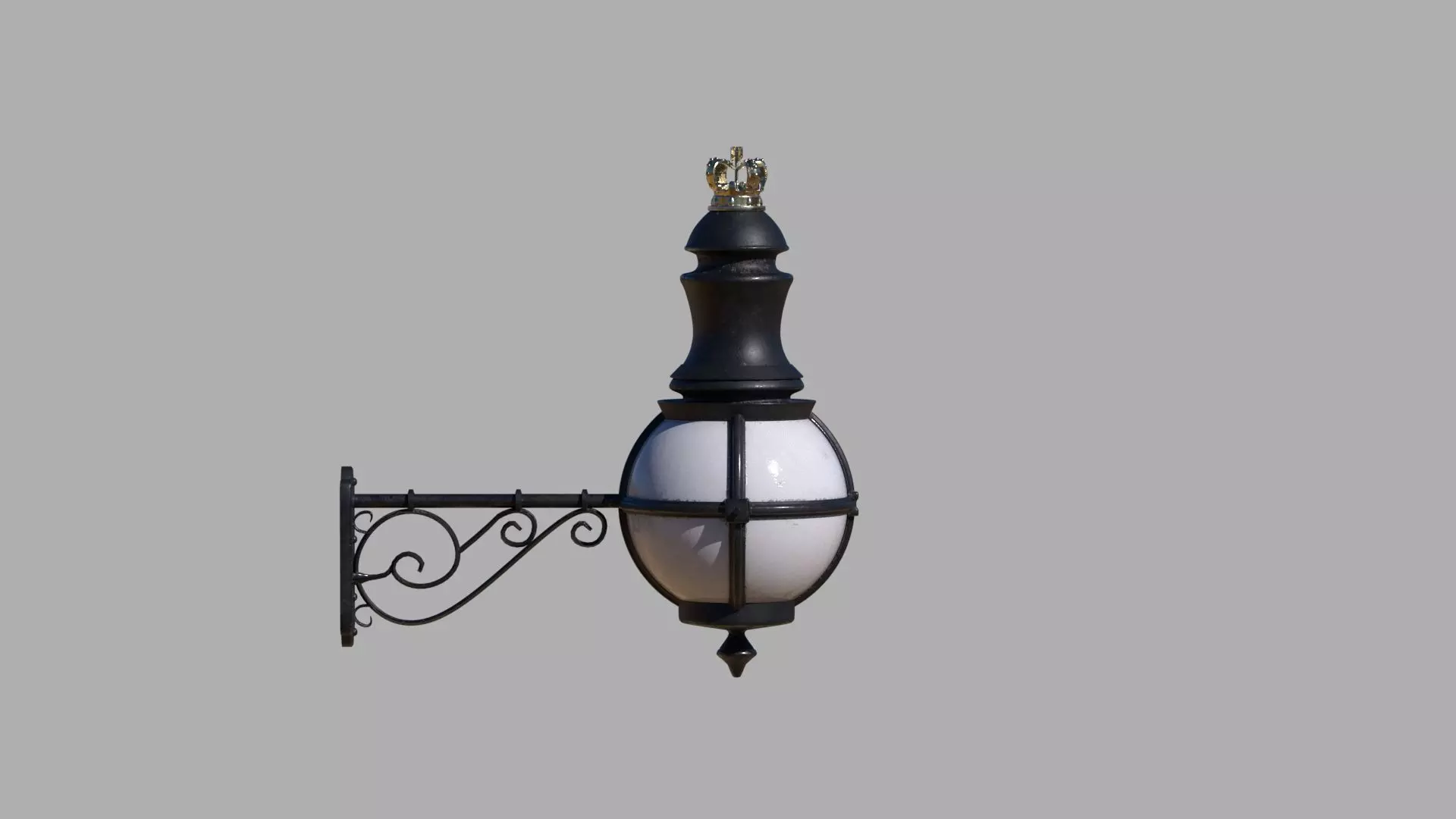 wall lamp Low-poly 3D model_0