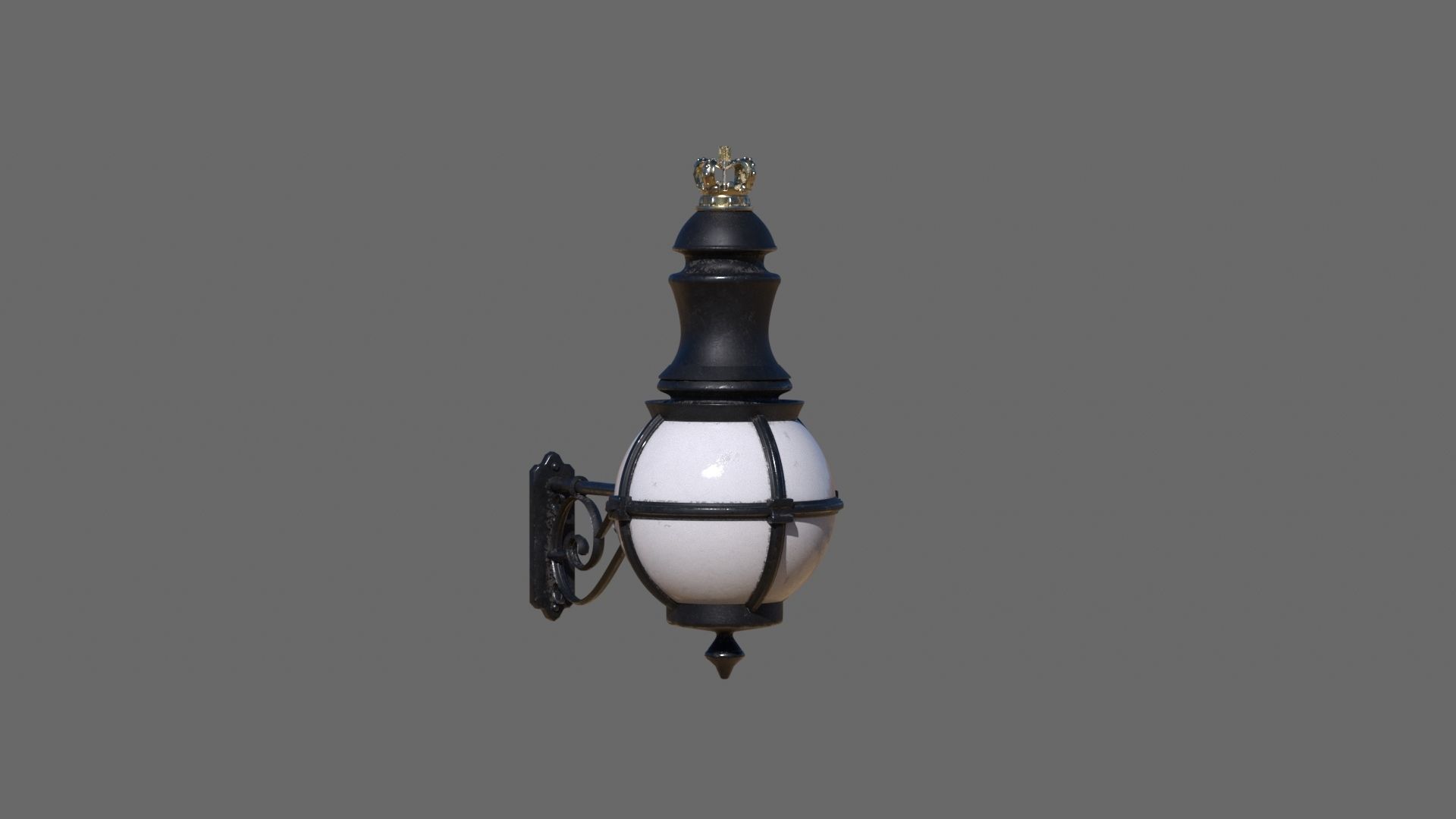wall lamp Low-poly 3D model_6