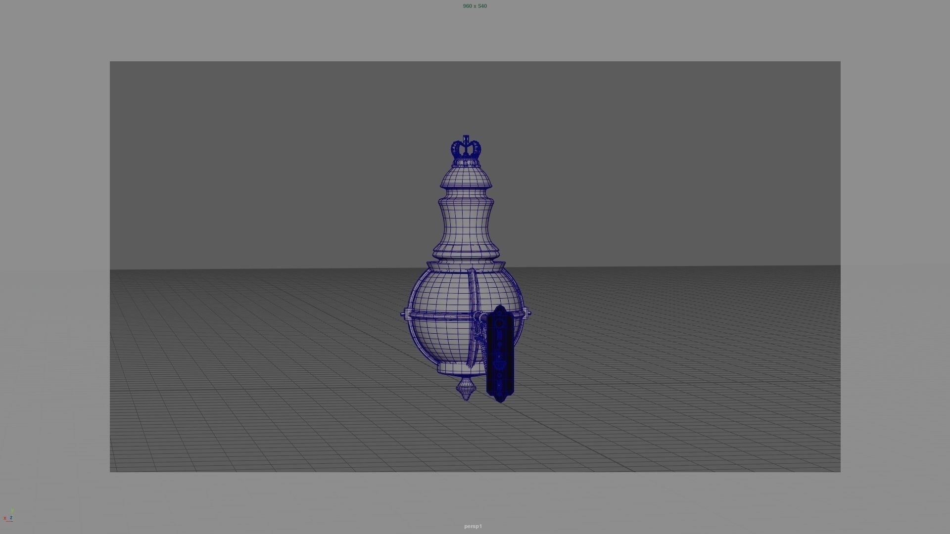 wall lamp Low-poly 3D model_18