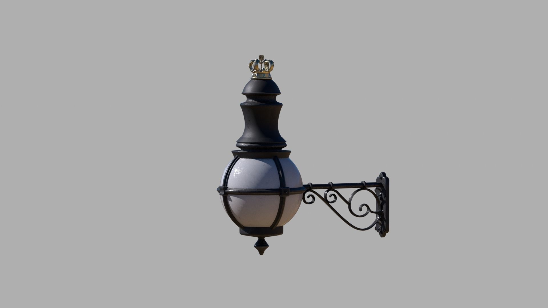 wall lamp Low-poly 3D model_11