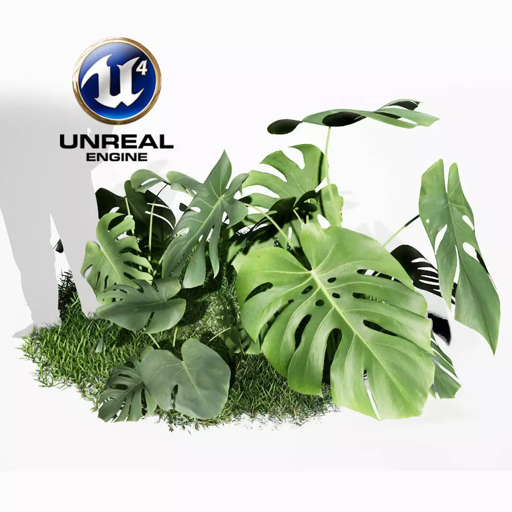 Realistic Plants 06 - UE4 Asset and FBX Files Low-poly 3D model_0
