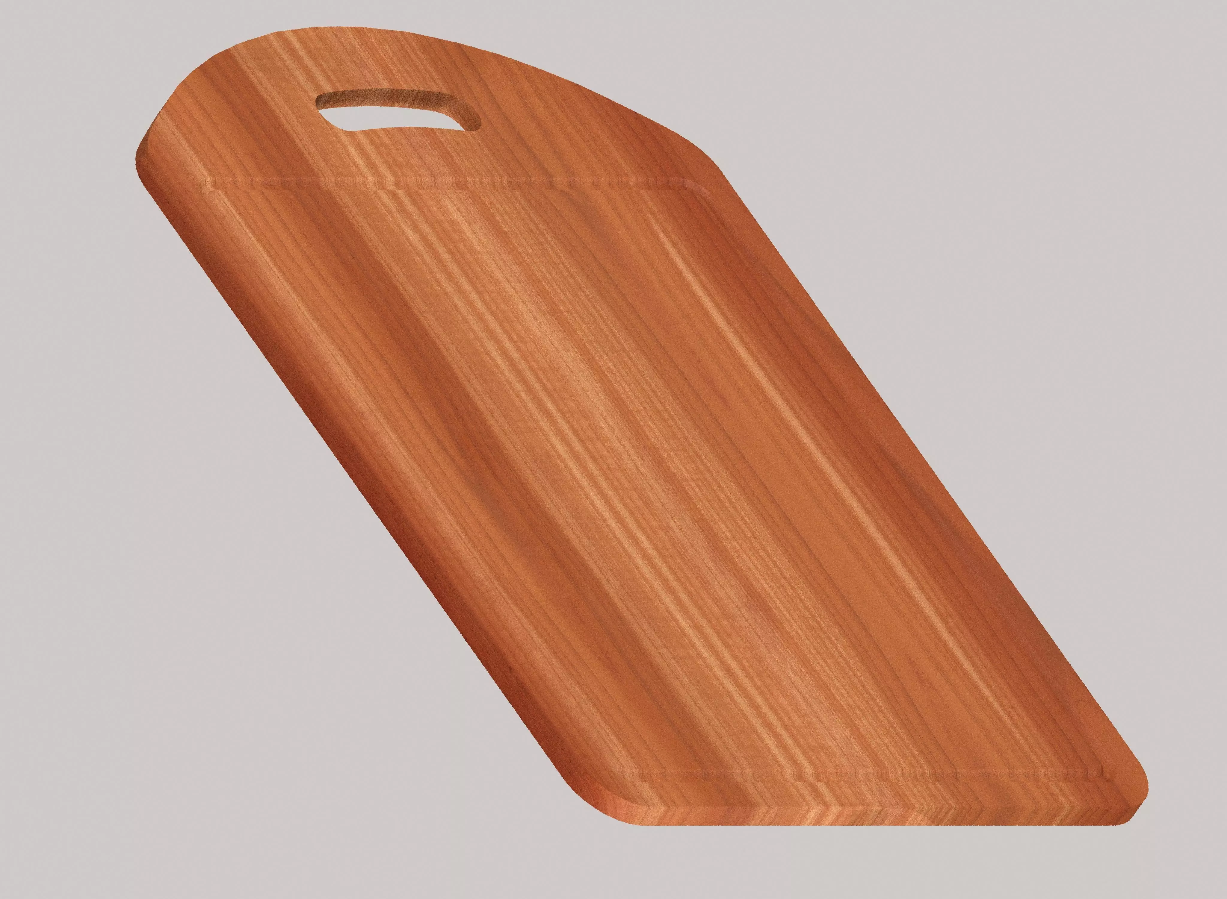 Wooden chopping board Free low-poly 3D model