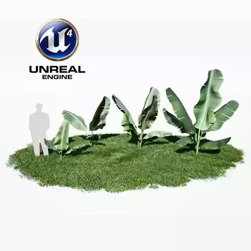 Realistic Plants 09 - UE4 Asset and FBX Files Low-poly 3D model