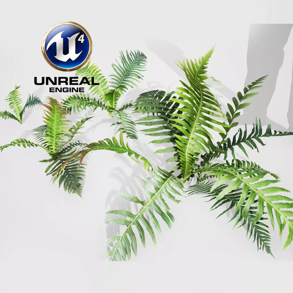 Realistic Plants 13 - UE4 Asset and FBX Files Low-poly 3D model