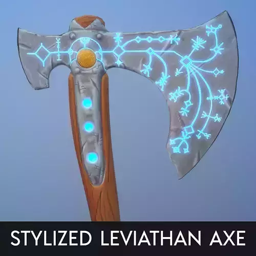 Stylized Leviathan Axe - God Of War 3D model
