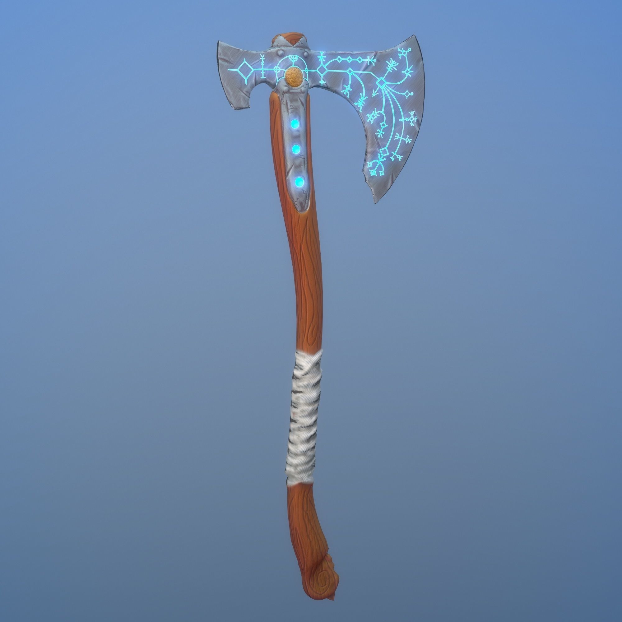 Stylized Leviathan Axe - God Of War 3D model_6