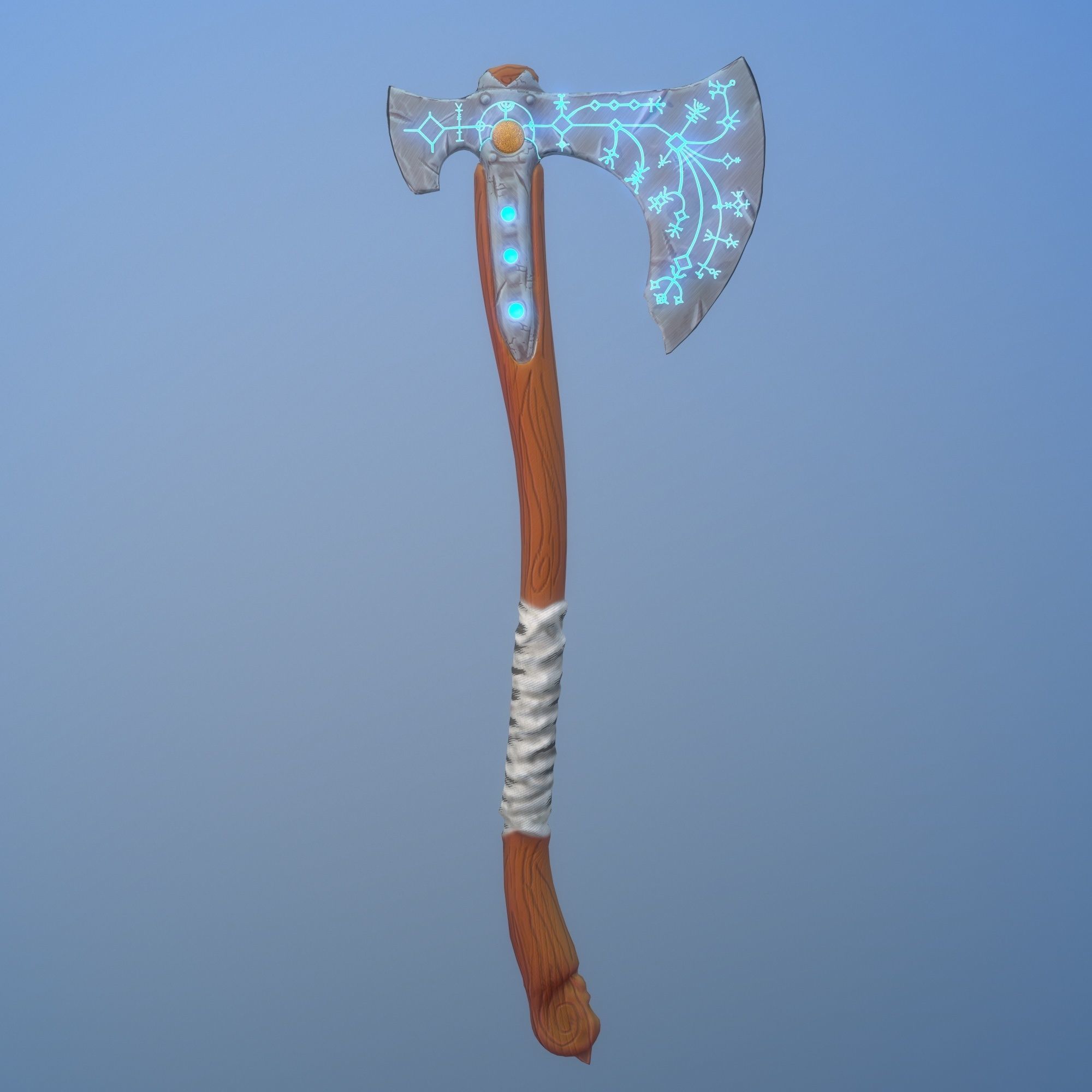 Stylized Leviathan Axe - God Of War 3D model_4