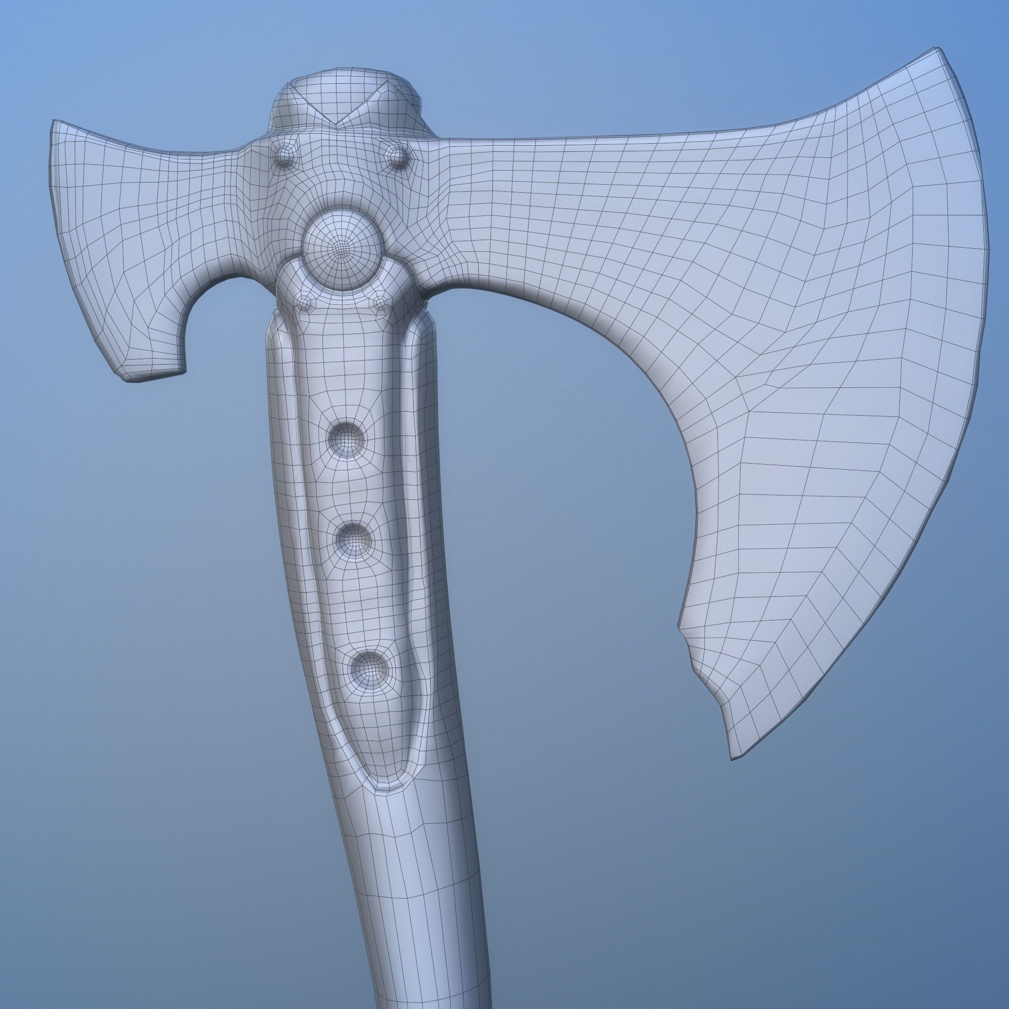 Stylized Leviathan Axe - God Of War 3D model_3