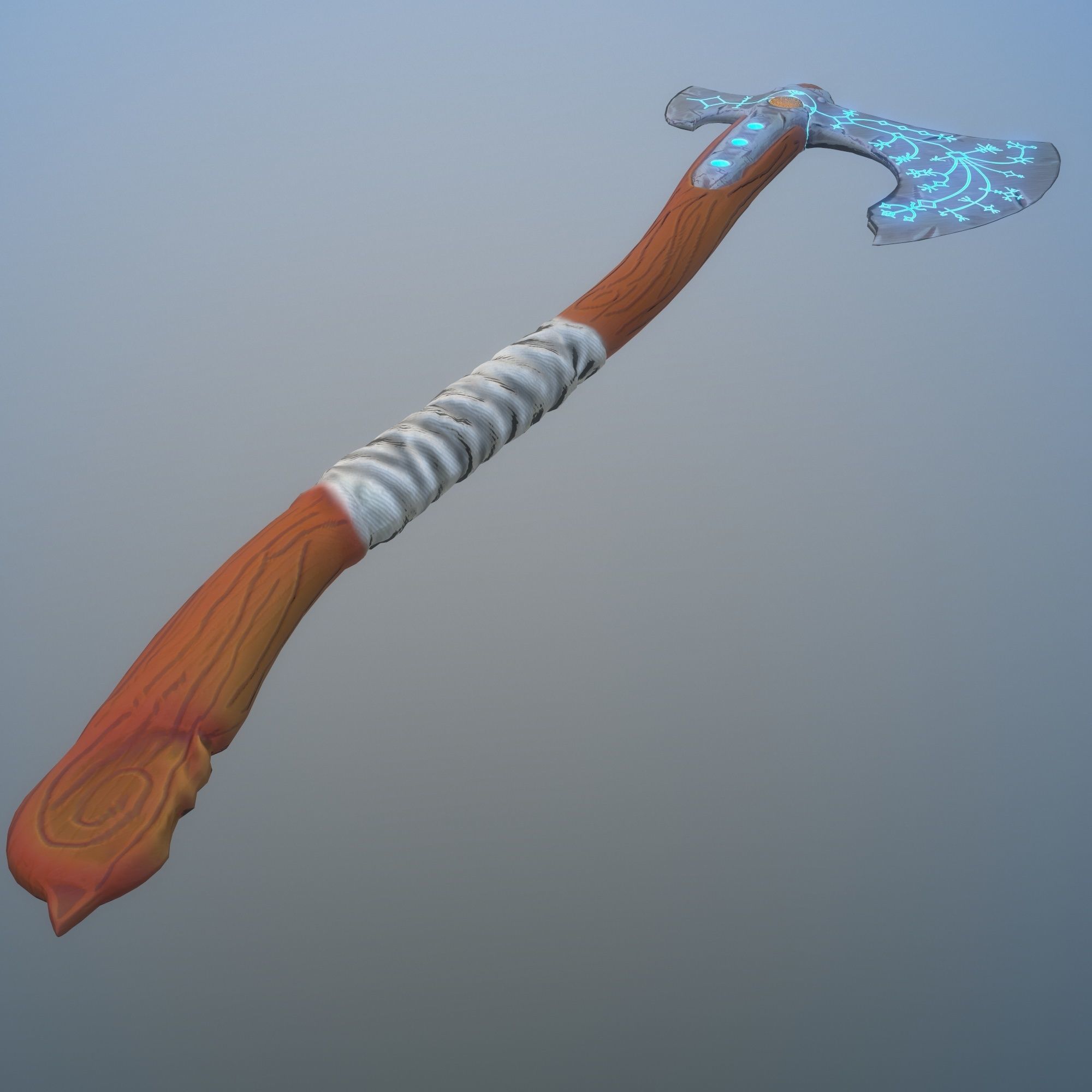 Stylized Leviathan Axe - God Of War 3D model_5