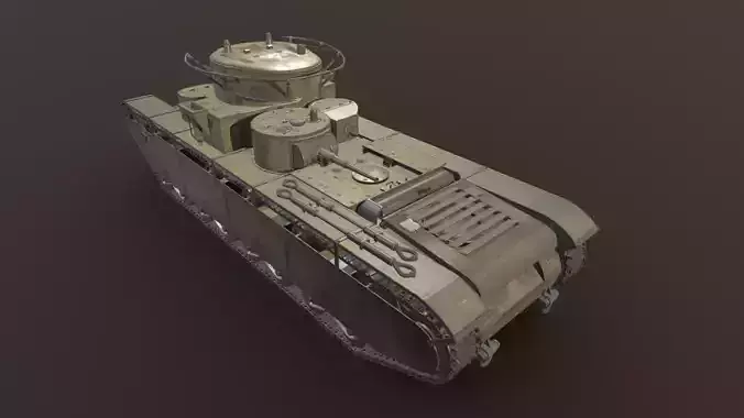 Tank T-35 Low-poly 3D model