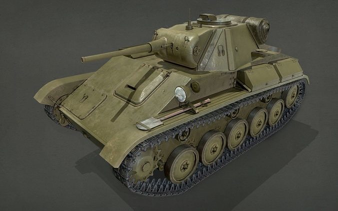 Tank T-70 Low-poly 3D model