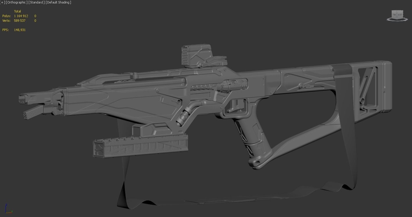 Concept Sci fi rifle 3D model_11