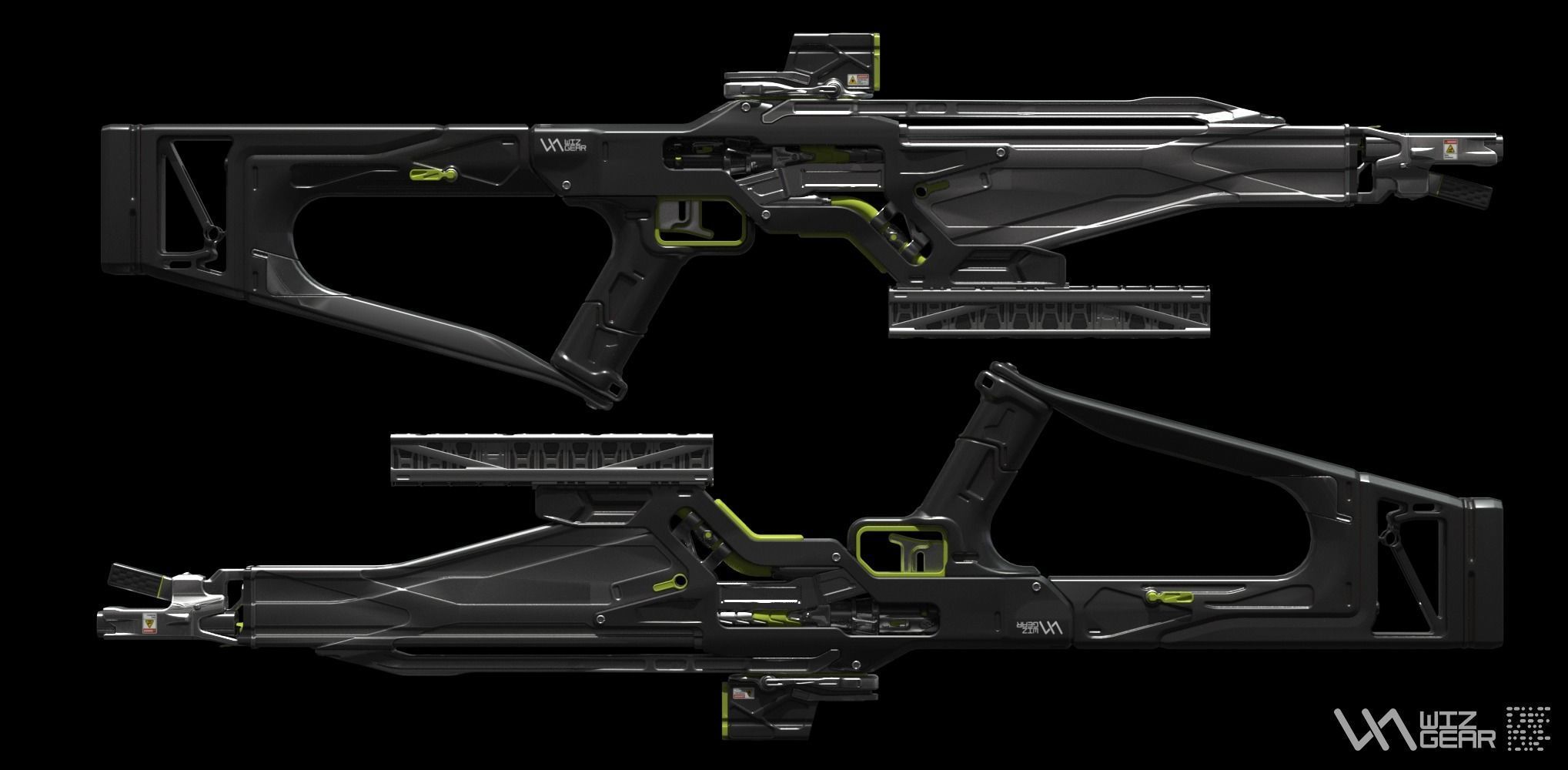 Concept Sci fi rifle 3D model_2