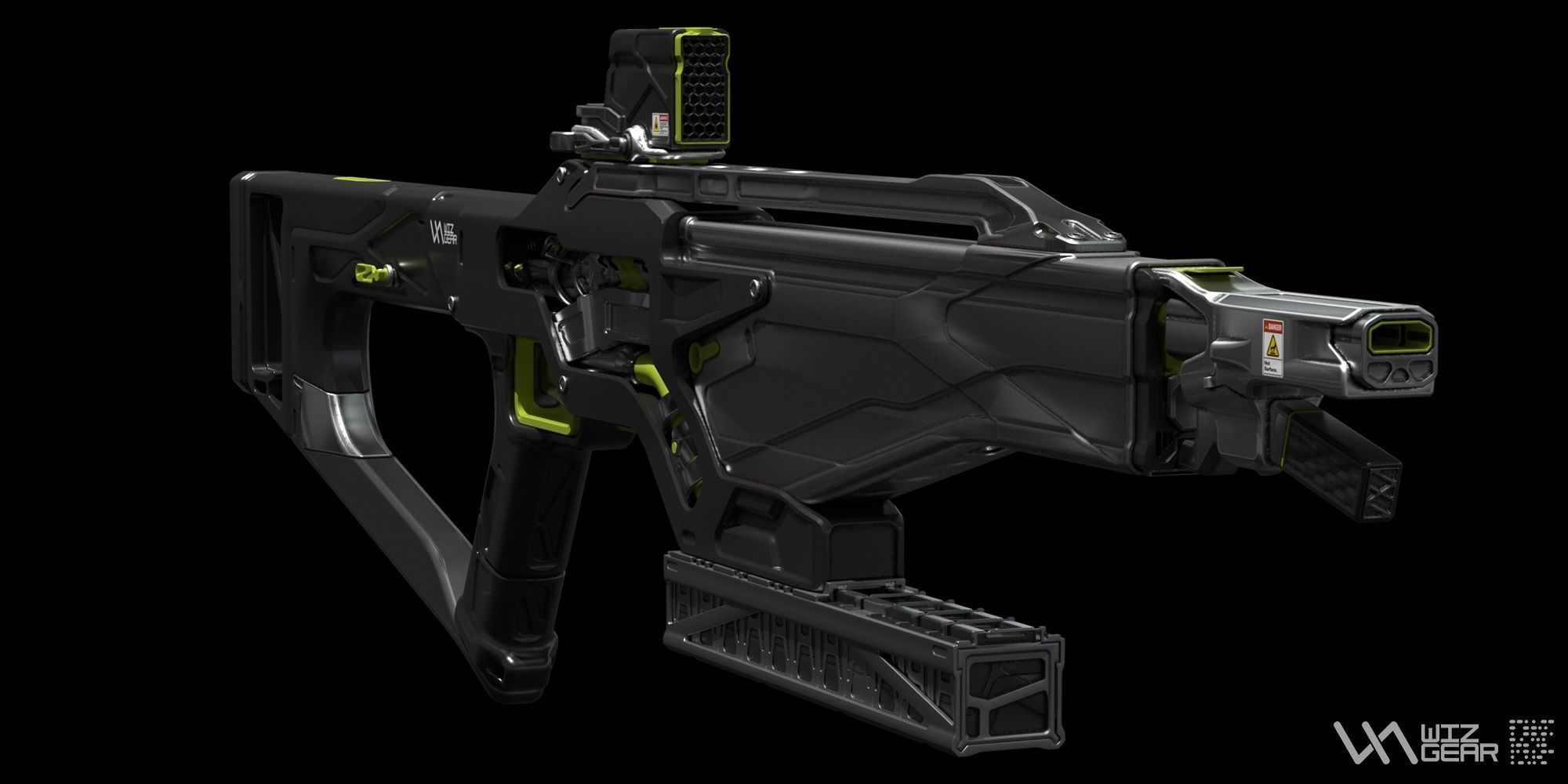 Concept Sci fi rifle 3D model_5