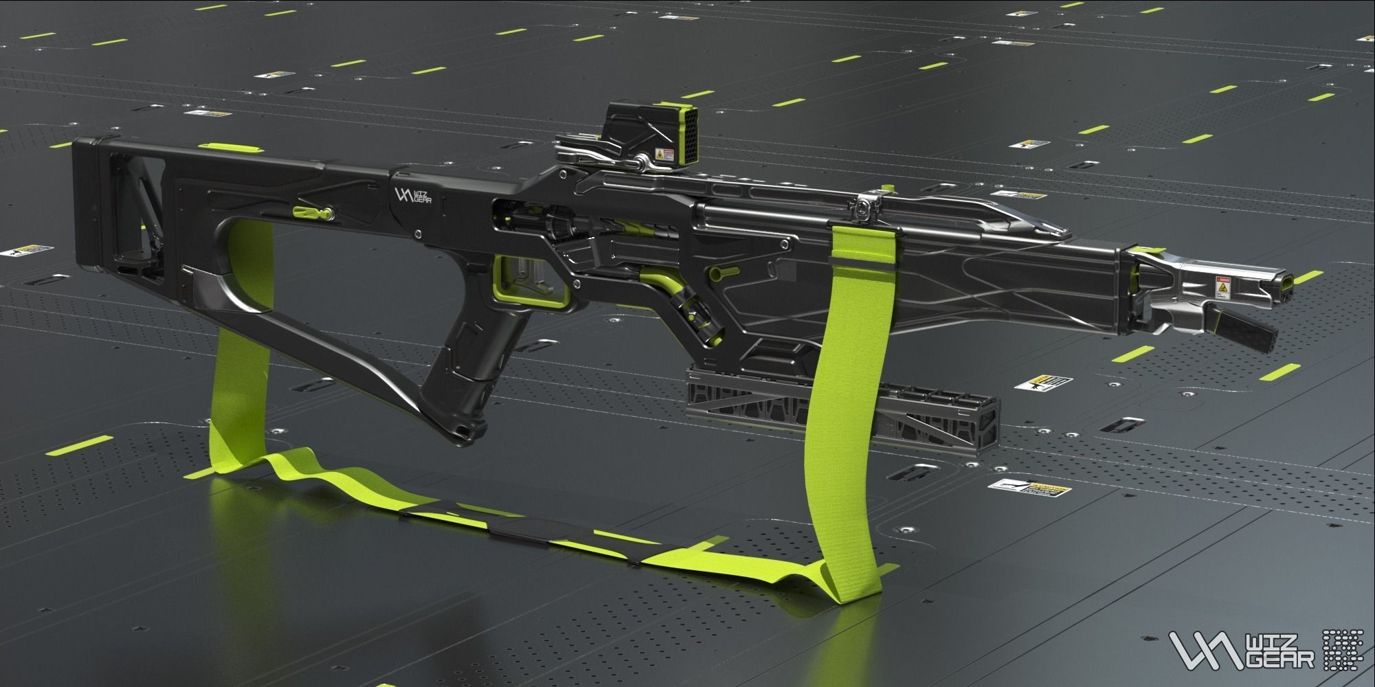 Concept Sci fi rifle 3D model_7