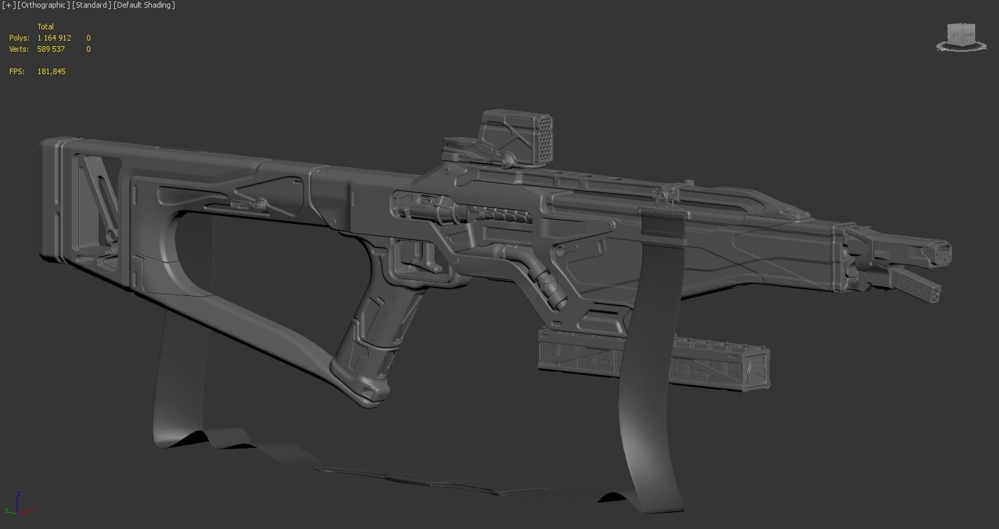 Concept Sci fi rifle 3D model_8